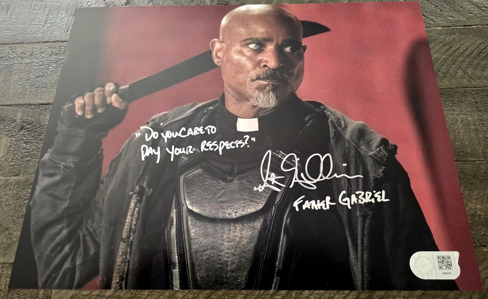 Seth Gilliam Signed 11×14 The Walking Dead SWAU Private Signing