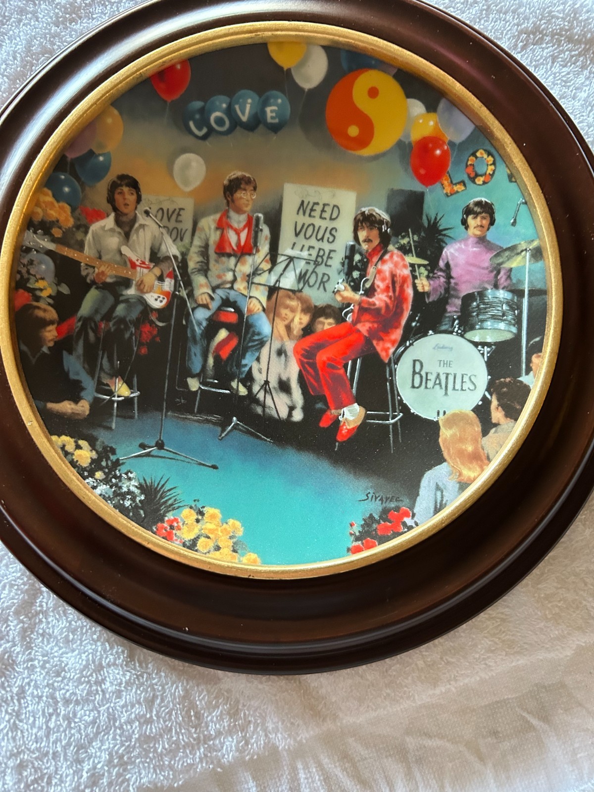 The Beatles All You Need Is Love Collector Plate Vintage 1992 Limited Ed. 8” Dia