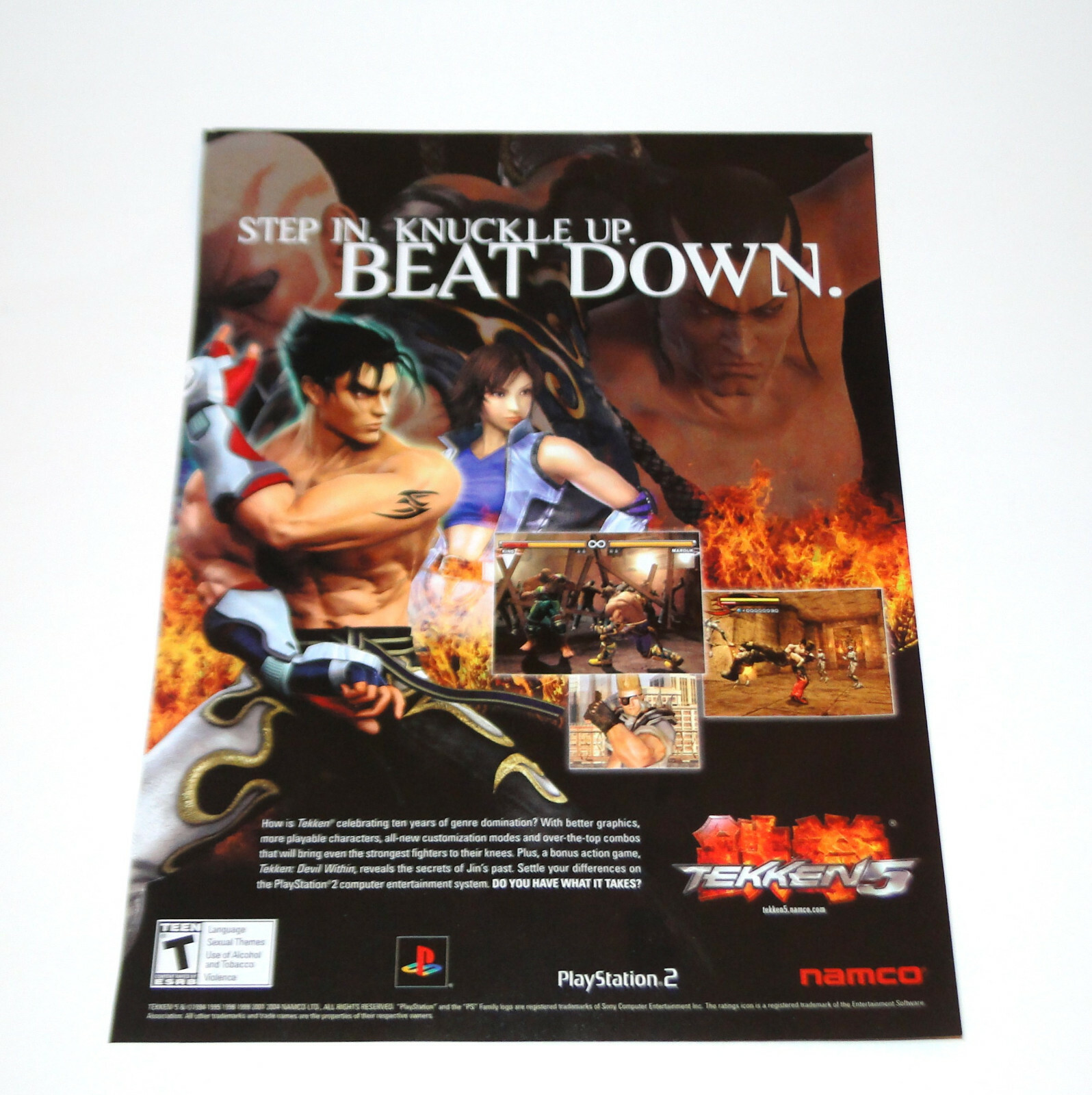 Tekken 5 PS2 Playstation 2 Print Ad 2005