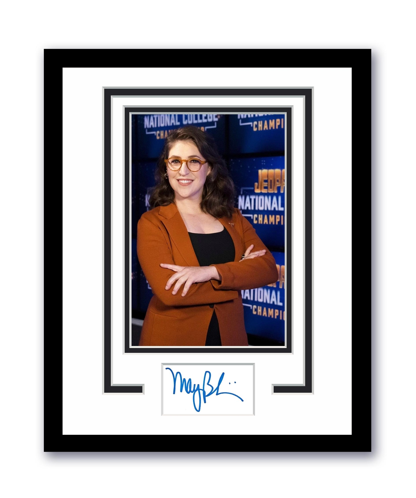 Jeopardy Mayim Balik Autographed Signed 11×14 Framed Photo ACOA