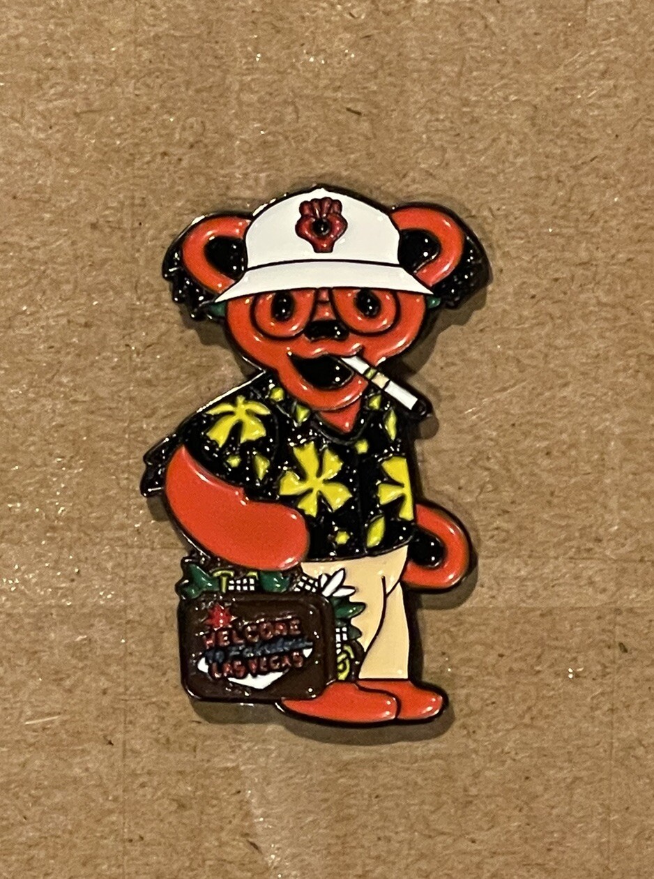 Grateful Dead Yellow Bear Hunter S. Thompson Lapel Pin. Steal Your Face.