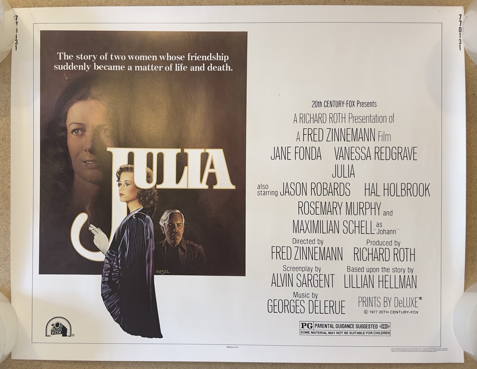 Julia 1977 Half Sheet Movie Poster 22×28