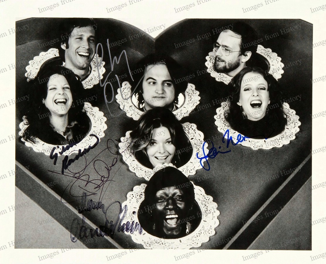 8×10 Print Saturday Night Live Cast Signed Chevy Chase John Belushi Gilda Radner