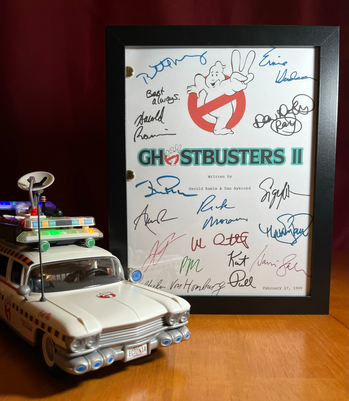 Ghostbusters II Script Cast-Signed – Autograph Reprints – 120 Pages