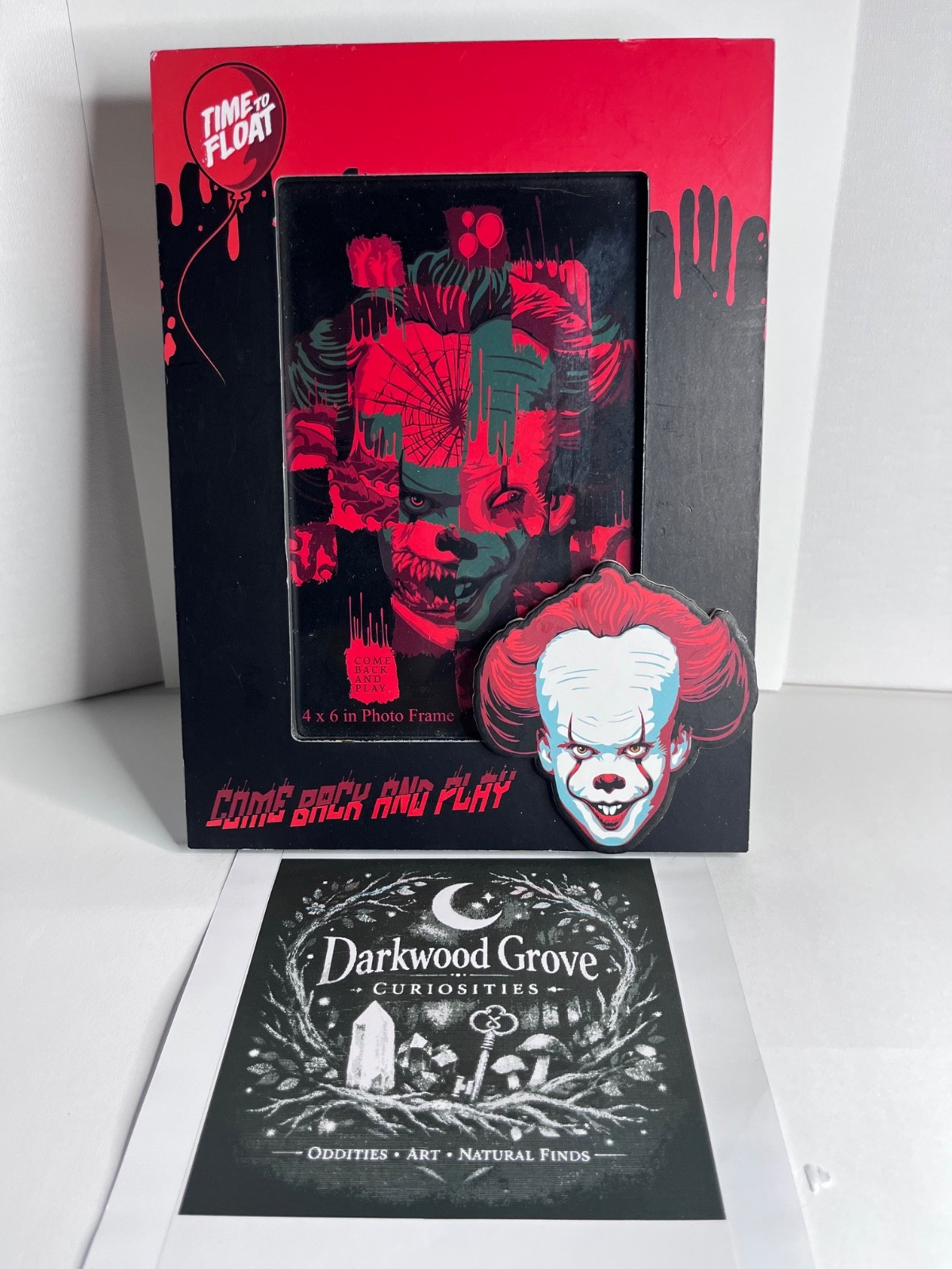 IT Pennywise 4×6 Photo Frame Horror Movie Decor Time To Float Picture Frame