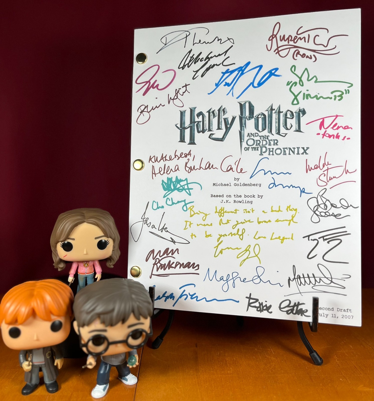 Harry Potter and The Order of the Phoenix Script- Signed- Autograph Reprints