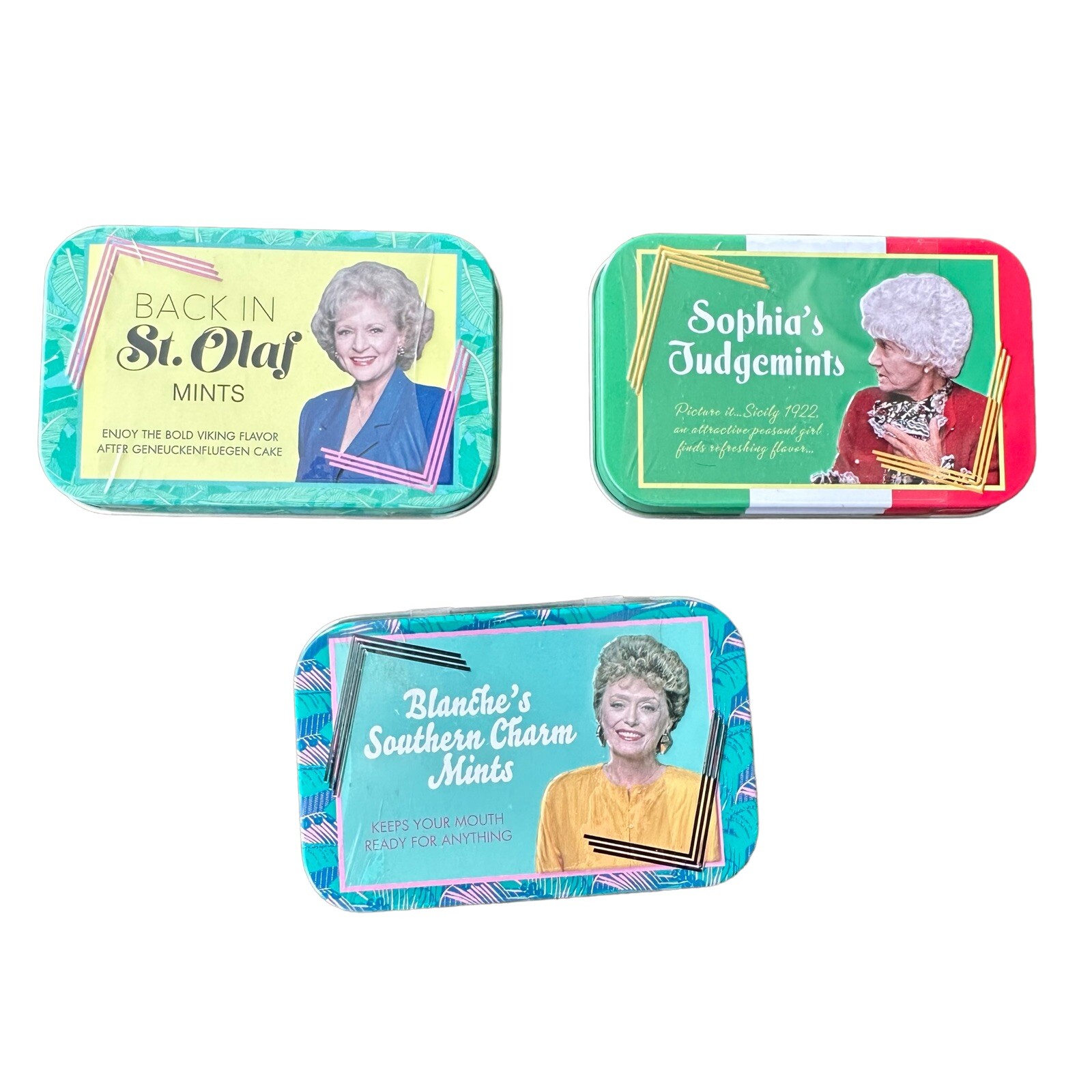 The Golden Girls Stay Golden Mints Tins LOT OF 3 Betty White