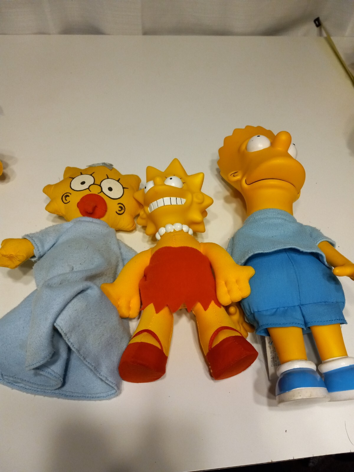 Vintage1990 20TH CENTURY FOX The Simpsons Vinyl Head Plush Dolls LISA and Bart