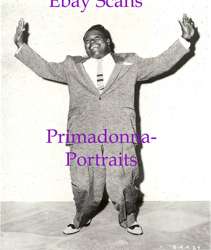 “Fats” Domino #331 8×10 Photo B&W Piano Musician PORTRAIT