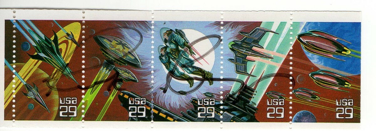 Richard Briggs Signed Autographed Postage Stamp Strip Babylon 5 BAS BA70367
