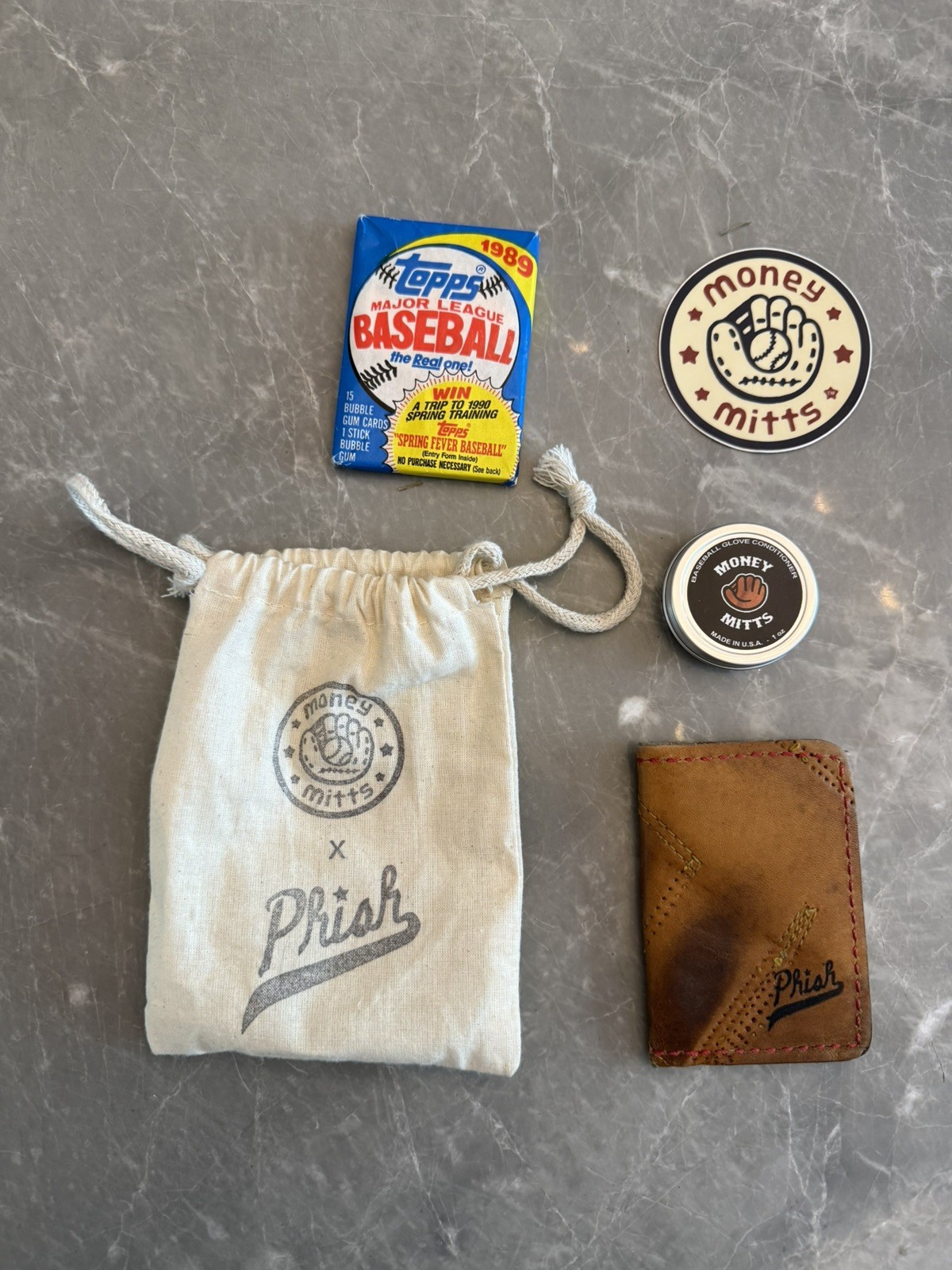 Phish Money Mitts Mound Visit Leather Folding Wallet Fenway Pollock Poster