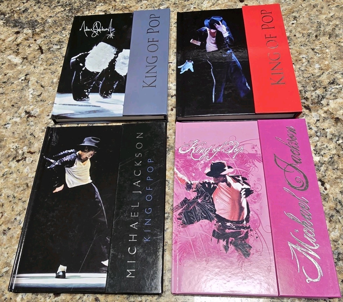 MICHAEL JACKSON Hardcover Stationary Magnetic Book of Paper 4 Pack King Of Pop