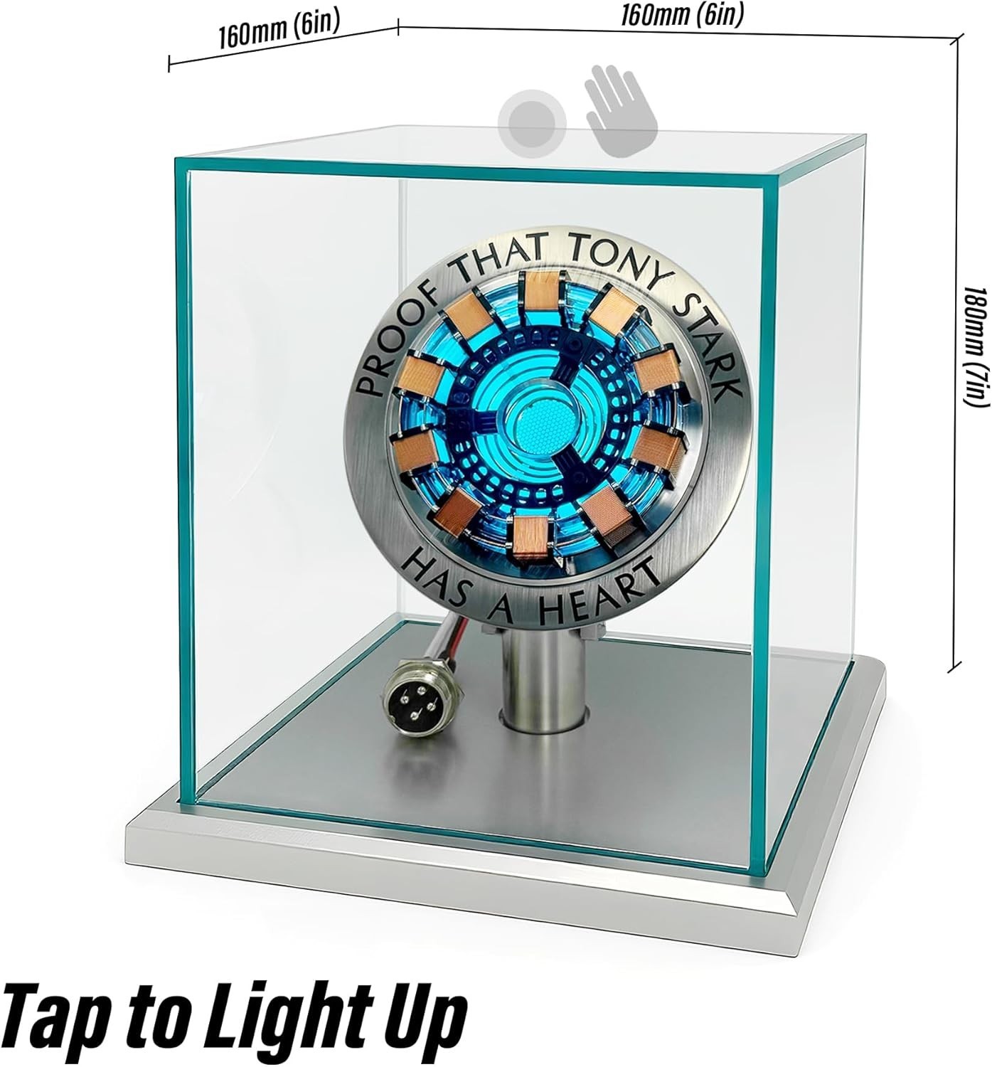 Arc Reactor MK1 1:1 Scale USB LED Light with Sensor & Display Case – Collecto…