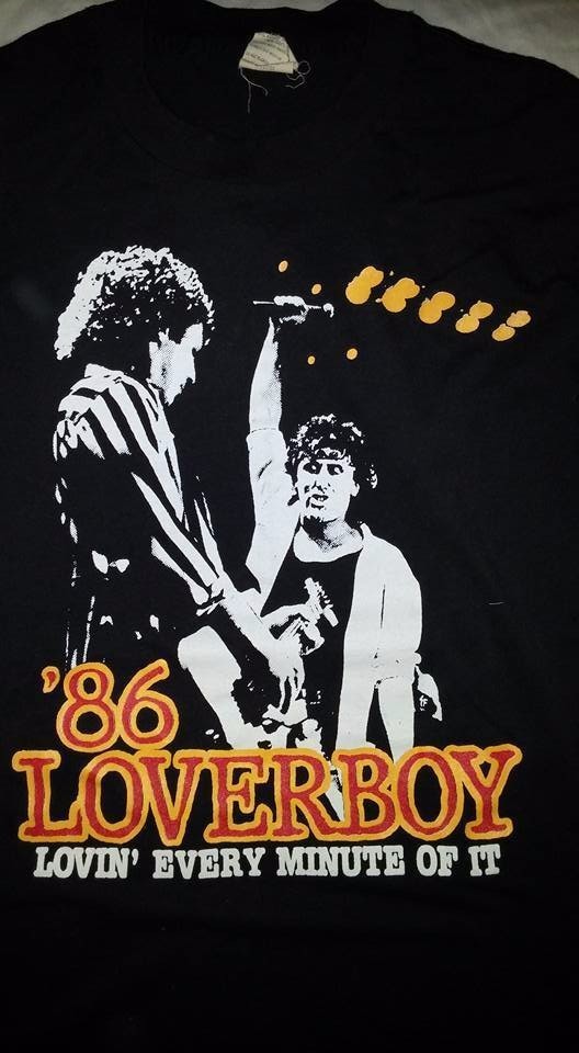 Vtg 80s Loverboy Lovin’ Every Minute Rock Roll Thin Worn Concert Tshirt Original