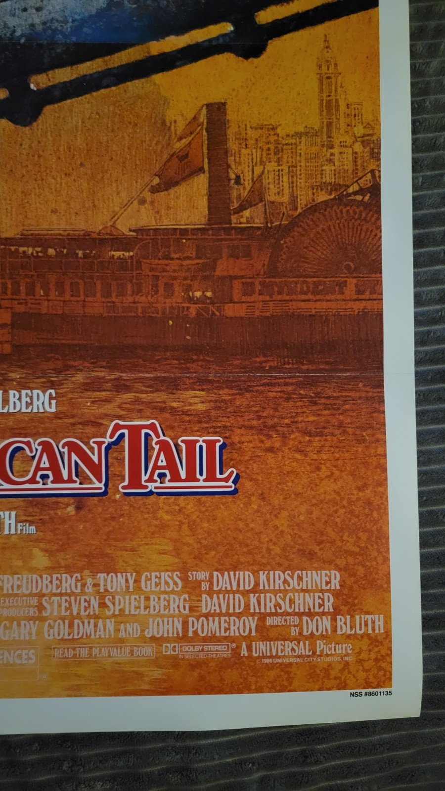 An American Tail Vintage 27×40 SS Original One-sheet Movie Poster Don Bluth RARE