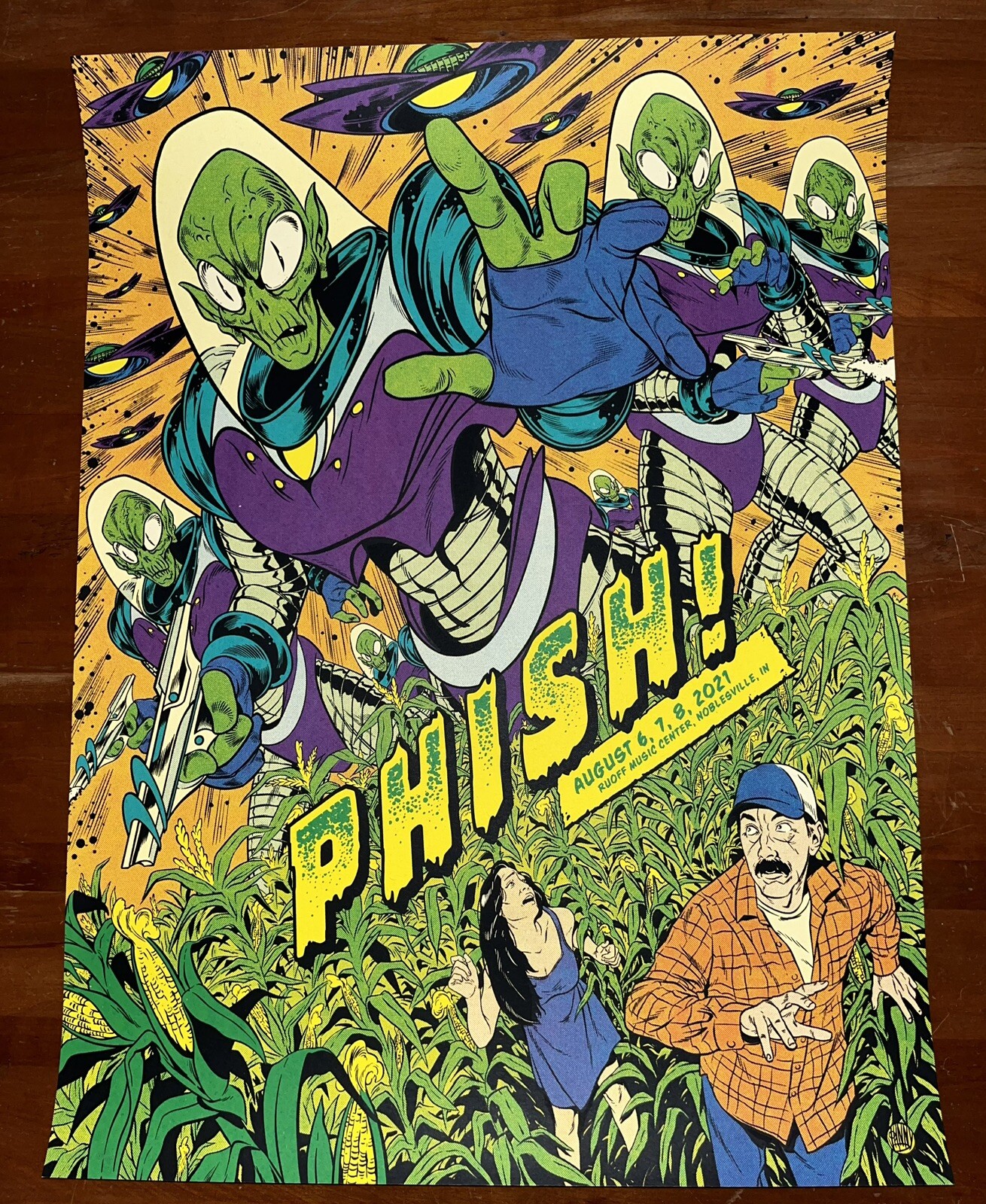 Phish Poster Ruoff Music Center Deer Creek 8/6 8/7 8/8 2021 Johnny Dombrowski