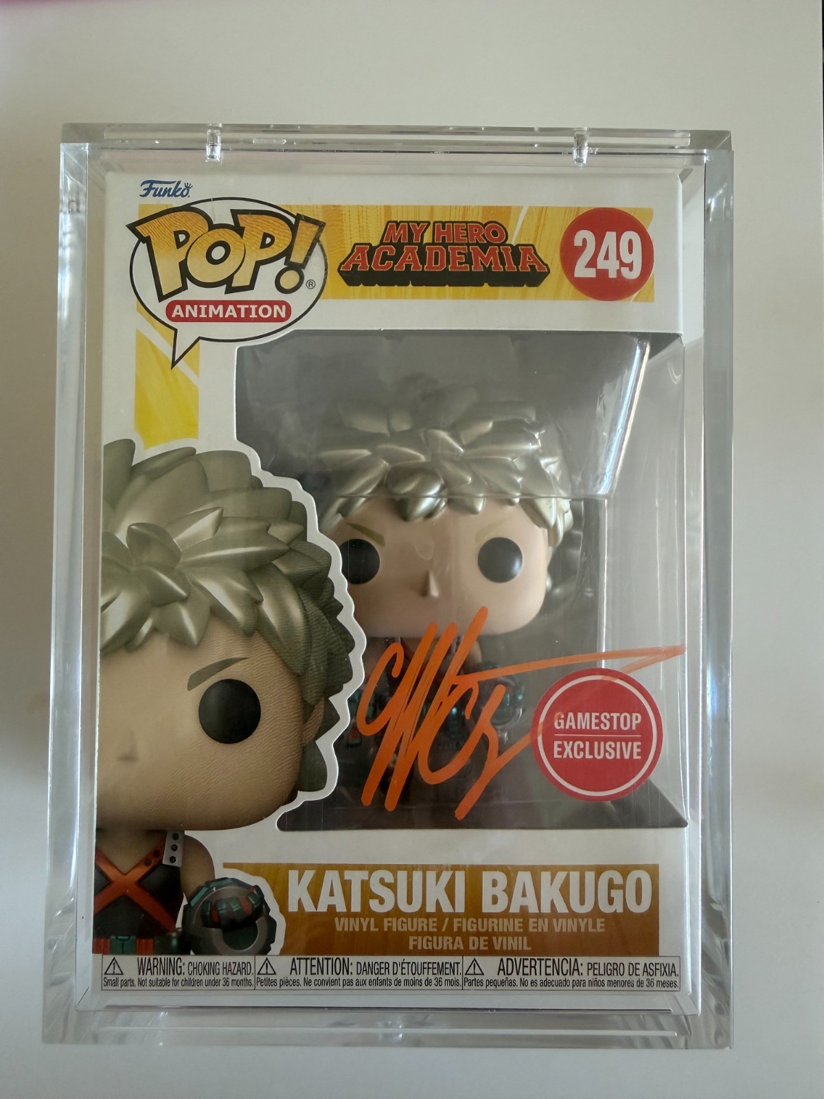 Katsuki Bakugo Signed Funko Pop Clifford Chapin #249 My Hero Academia PSA / DNA