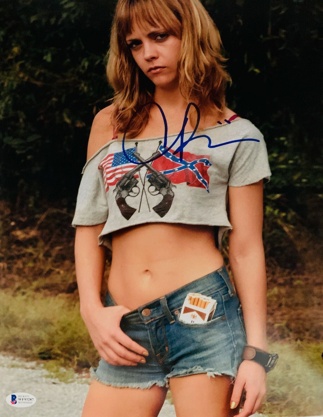 Christina Ricci Signed 11×14 Black Snake Moan Flags Beckett BAS Witnessed COA