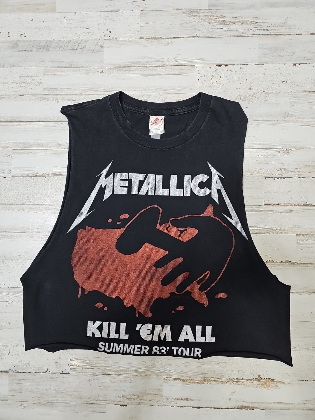 Metallica Concert T-Shirt Kill Em All Summer ‘83 Tour Sz Large Sleeveless