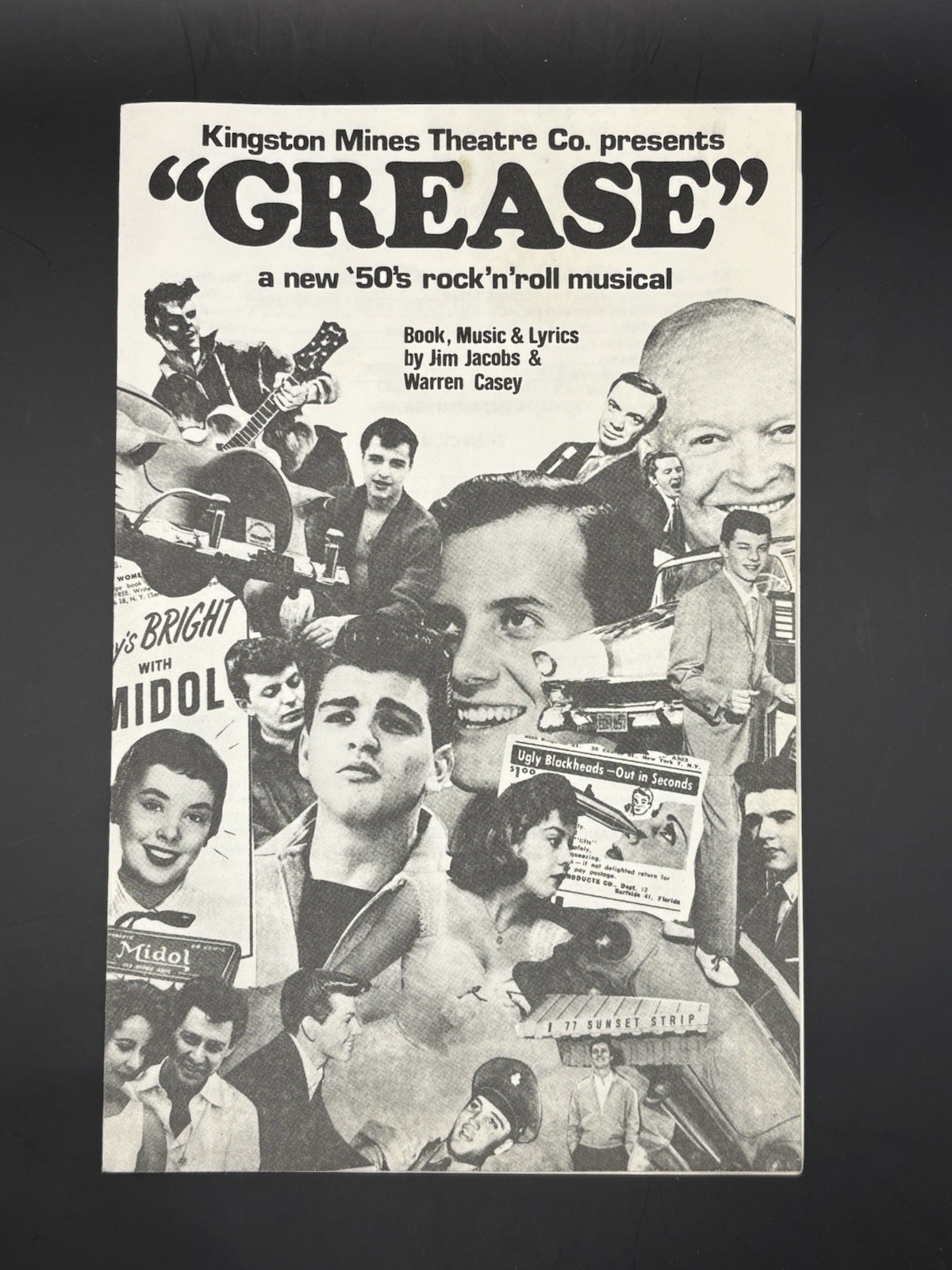 VERY RARE World Premiere GREASE the Musical, Chicago program 1971 Kingston Mines
