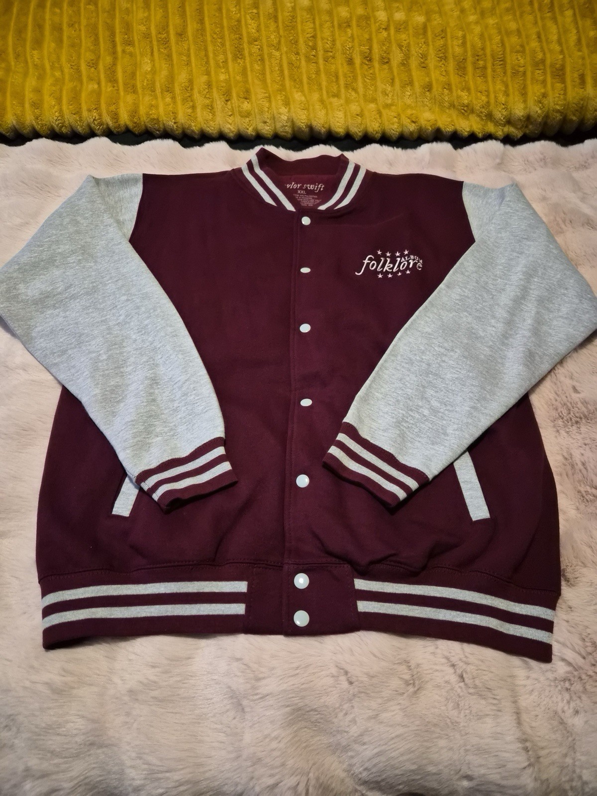 Taylor Swift Folklore Burgundy Jacket Size 2XL Official Merch Brand New