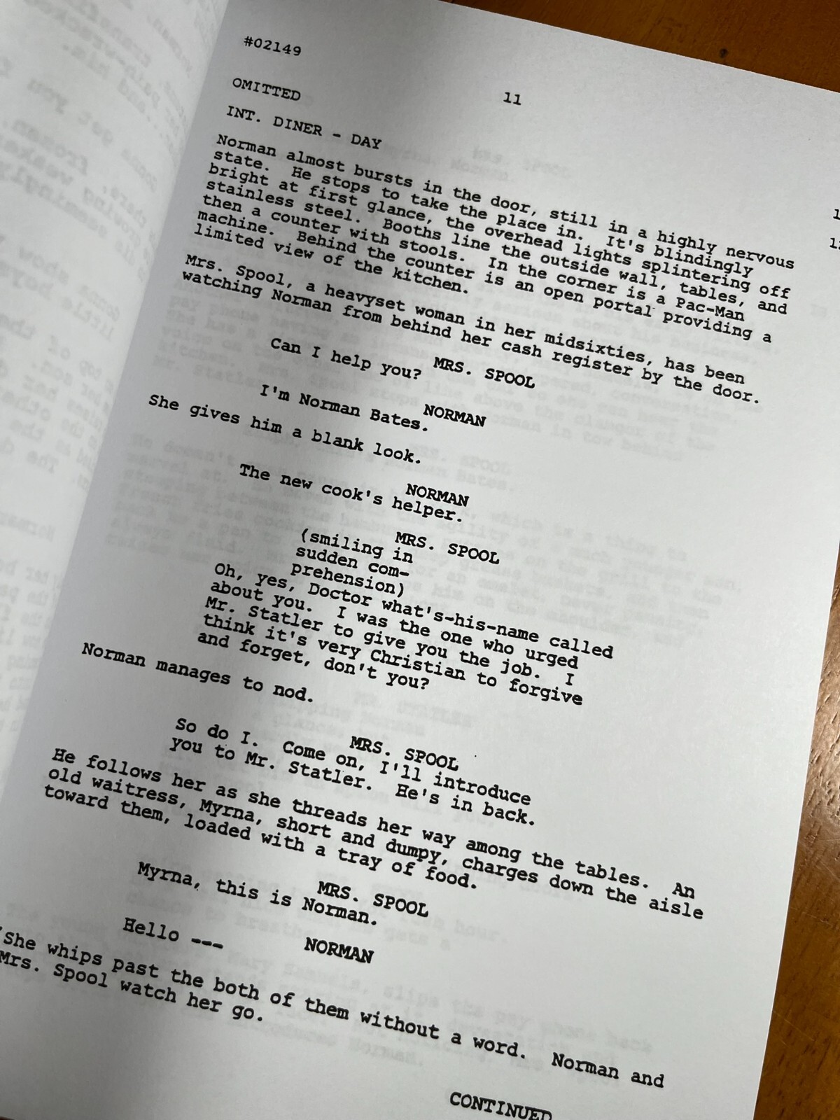 Psycho II Script Cast-Signed – Autograph Reprints – 143 Pages – Norman Bates
