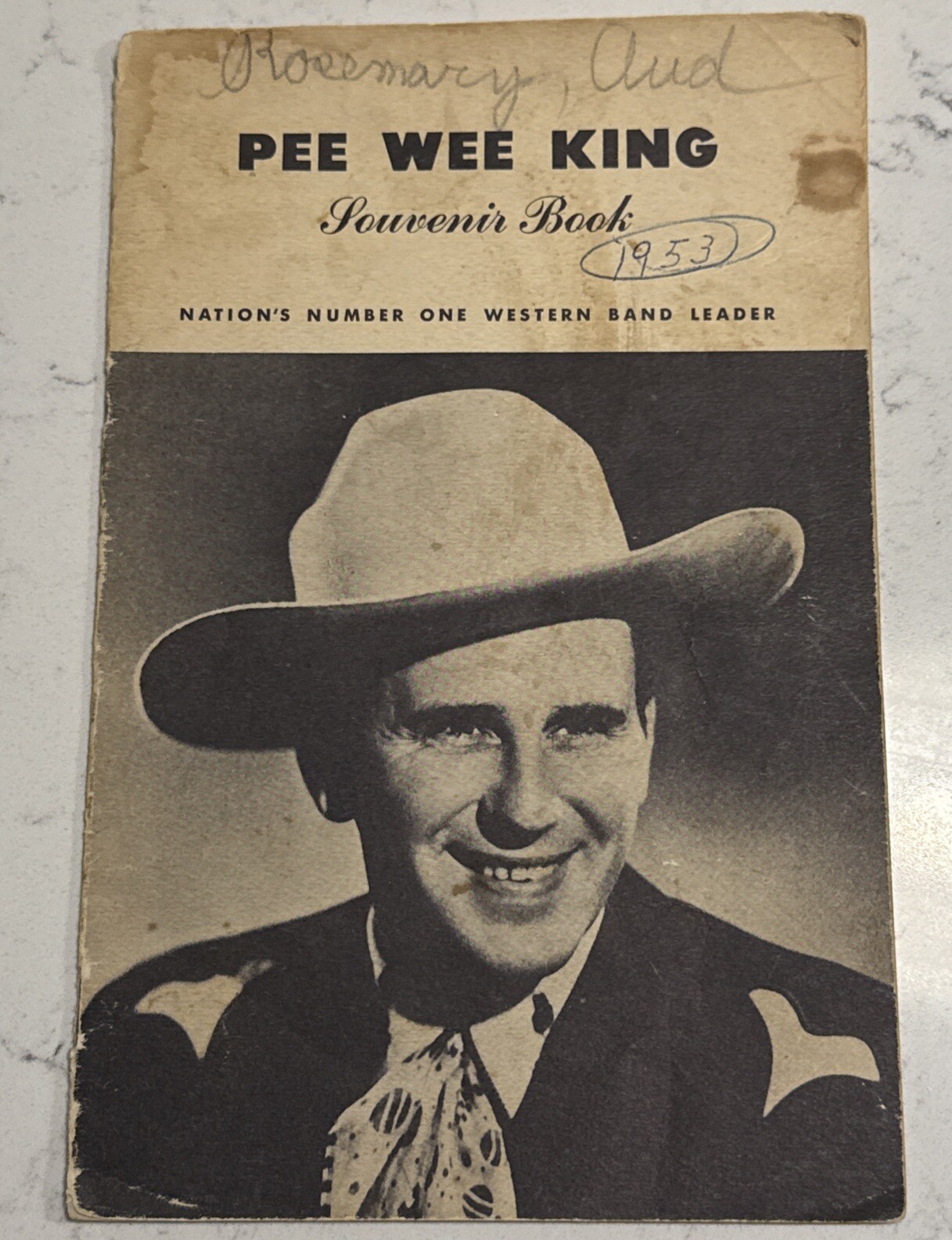 Original FRANK PEE WEE KING SOUVENIR BOOK Autograph Eight Total Pee Wee & Band