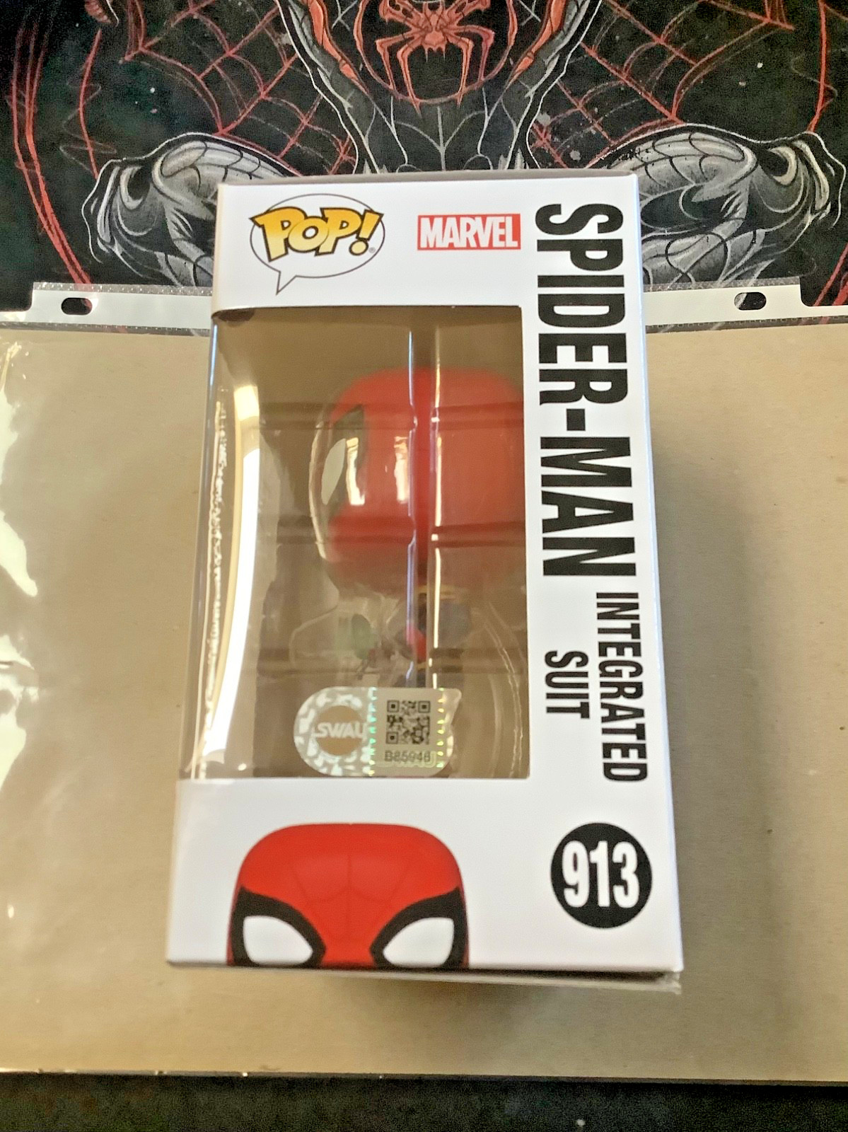 TOM HOLLAND SIGNED AUTOGRAPHED SPIDERMAN FUNKO POP COA SWAU PRIVATE SIGNING RARE