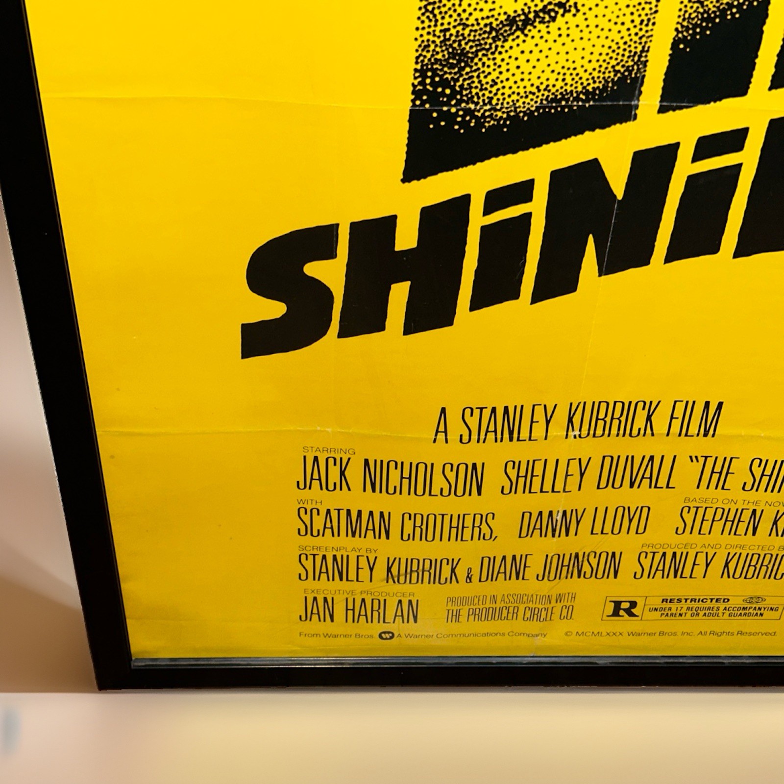 The Shining Original U.S. One Sheet – 1980 – 27×41 – Folded Poster – Framed