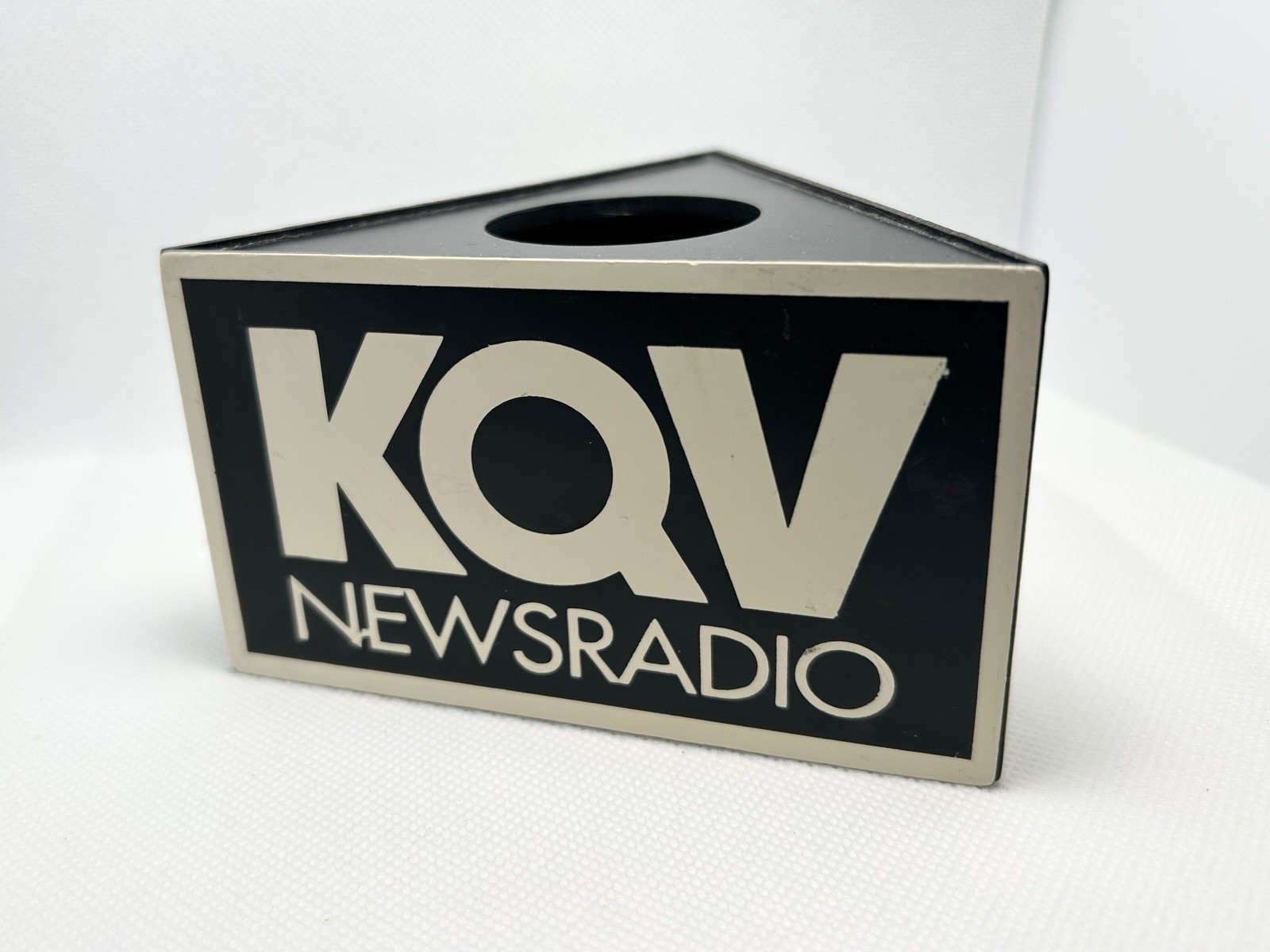 Vintage KQV Newsradio Mic Flag Microphone Cover RARE Pittsburgh PA Radio