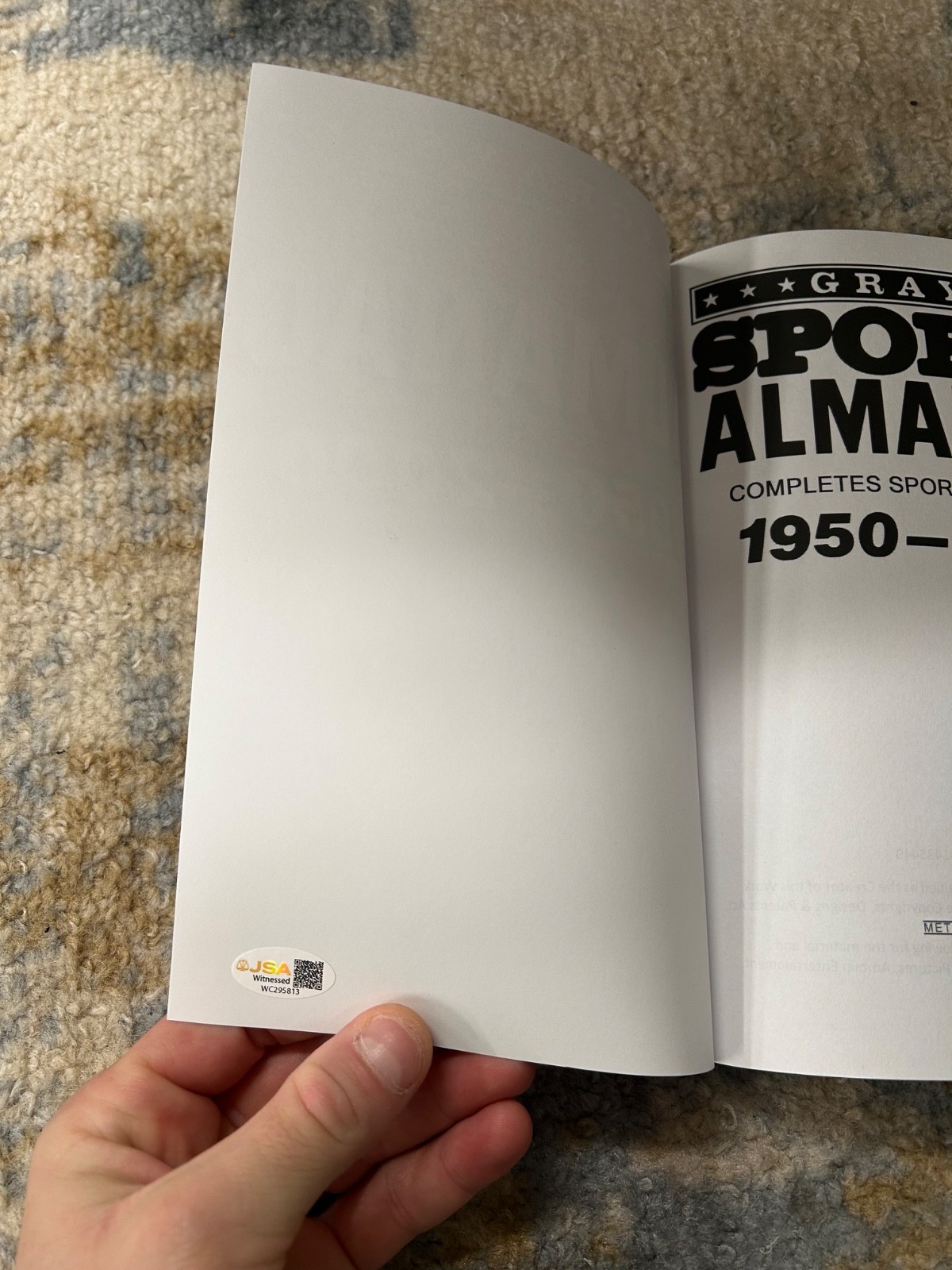 Tom Wilson “Biff” Autographed Signed Almanac Book JSA WIT Back To The Future