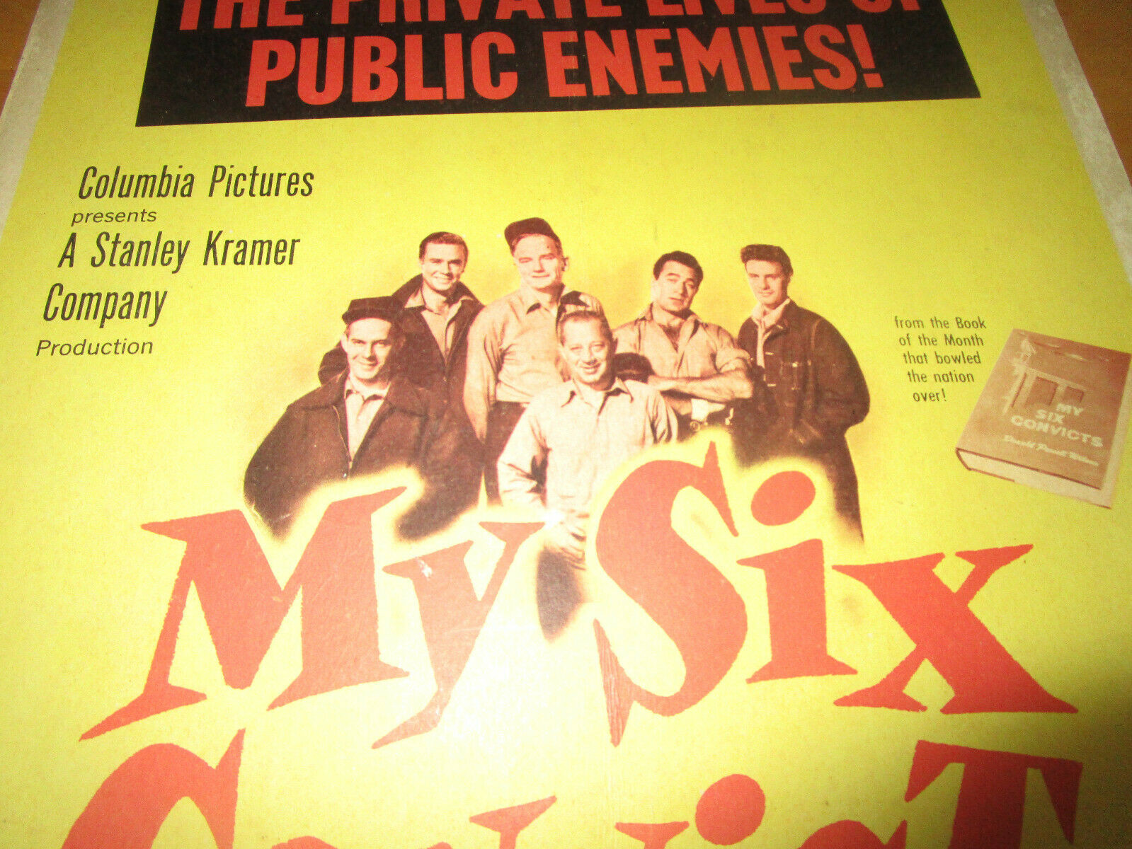 Stanley Kramers My Six Convicts Gilbert Roland John Beal 1953 17×14 Window Card