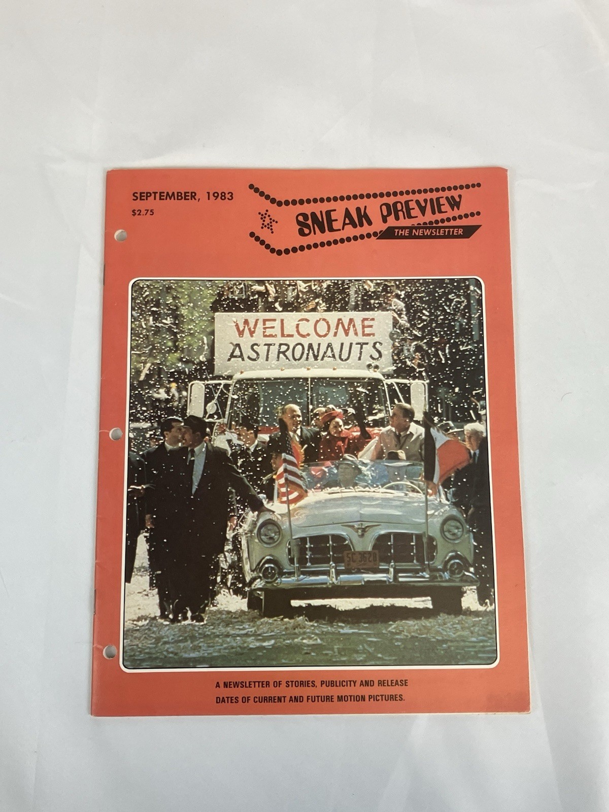 SNEAK PREVIEW THE NEWSLETTER September 1983 The Right Stuff Smokey Bandit Movie