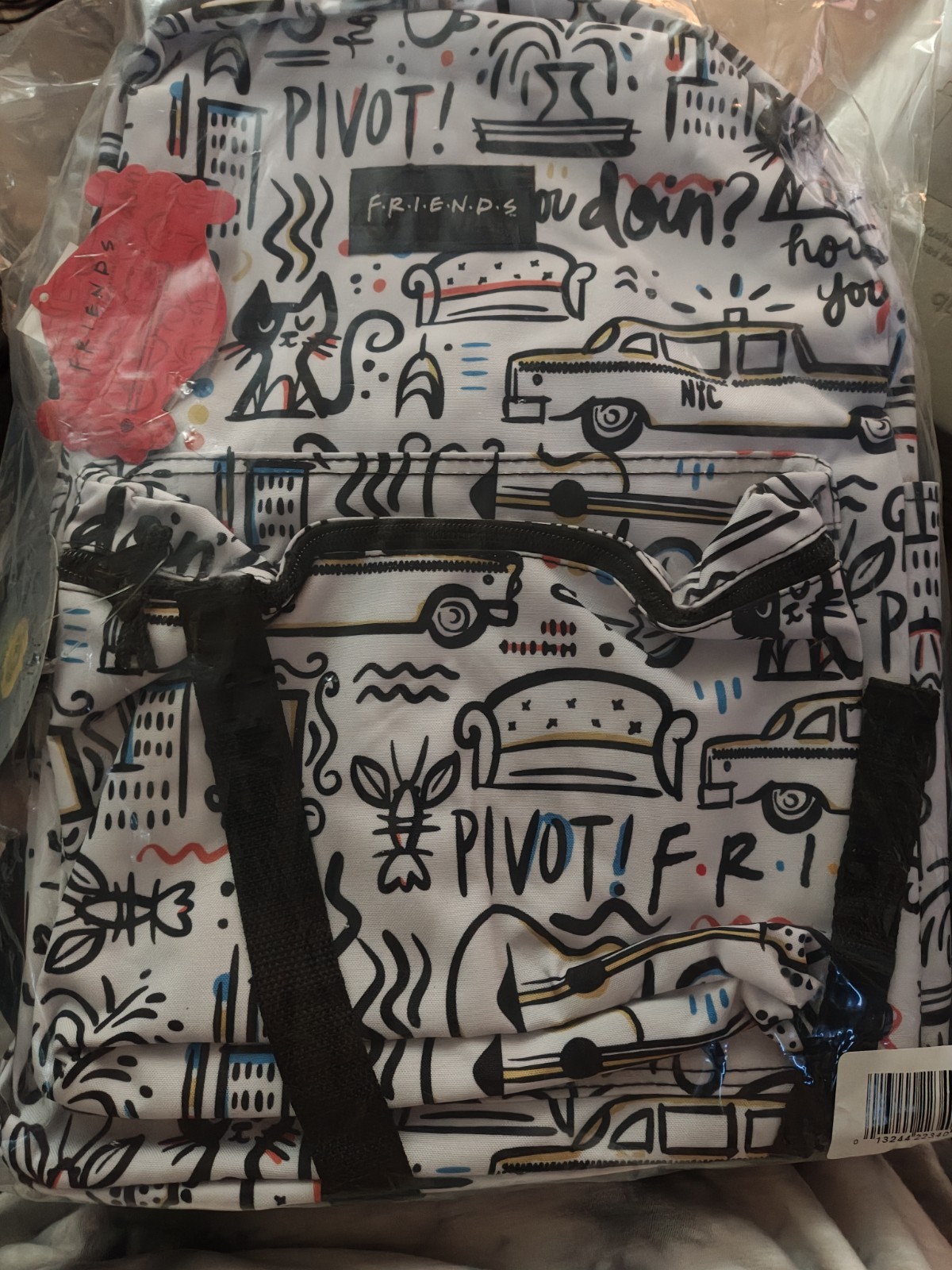 Friends Backpack 16″ Central Perk TV Show F.R.I.E.N.D.S Sitcom RARE new nwt