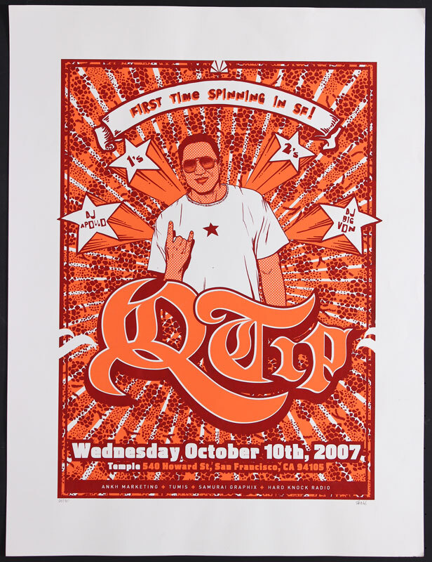 Q-Tip (A Tribe Called Quest) Poster 2007 Temple San Francisco S/N