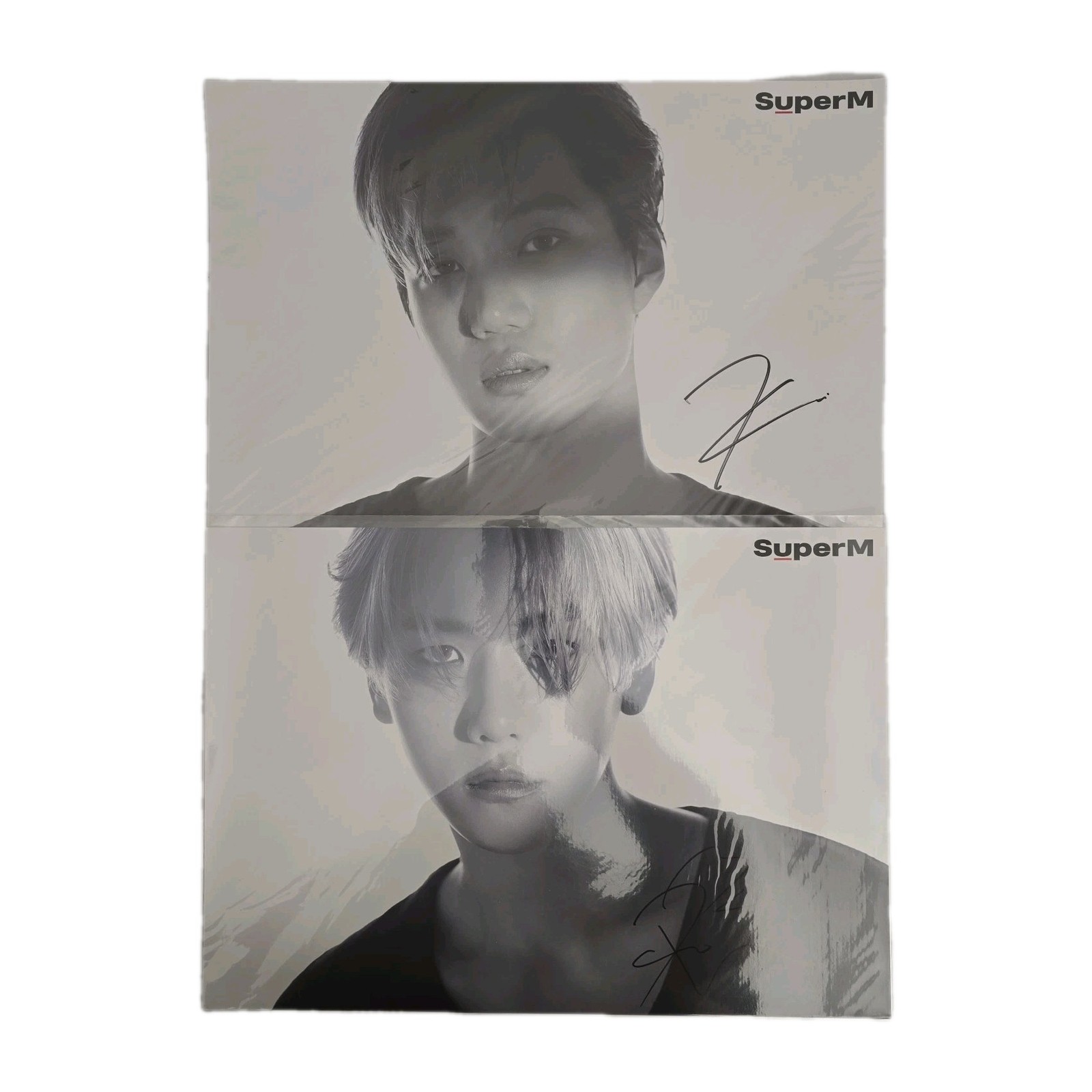 Official SuperM EXO Baekhyun And Kai Signed Autographed Posters LOT OF 2