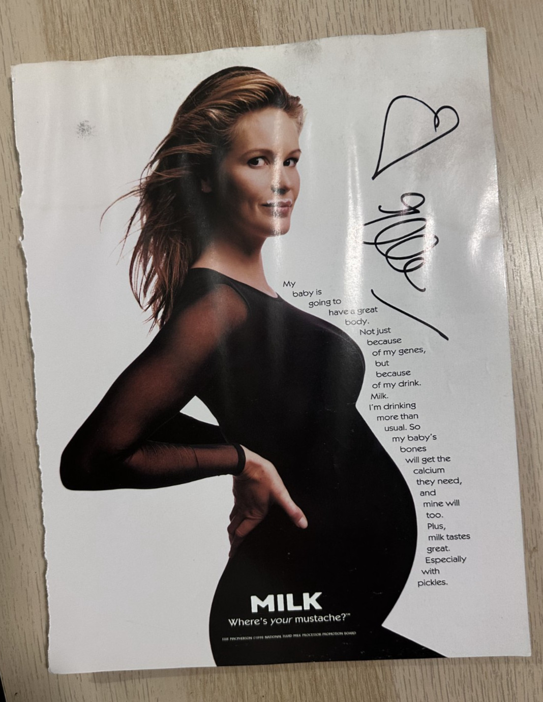 Elle Macpherson signed GOT MILK Model The Body Next Top Model Sirens