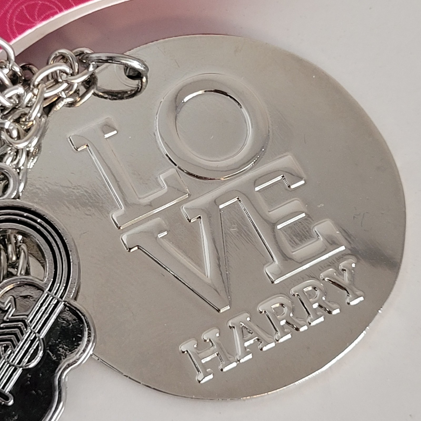 One Direction 1D “Love Harry” Multi Charm & Pendant Necklace with Chain – NEW