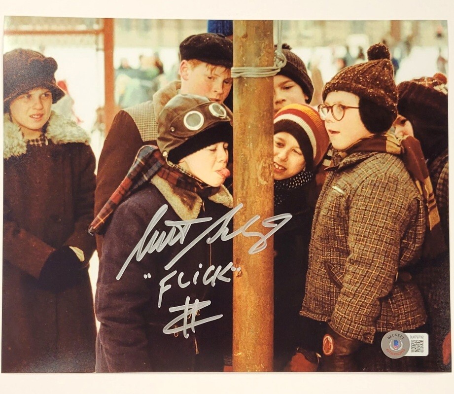 Scott Schwartz “Flick” signed A Christmas Story 8×10 photo autograph Beckett BAS