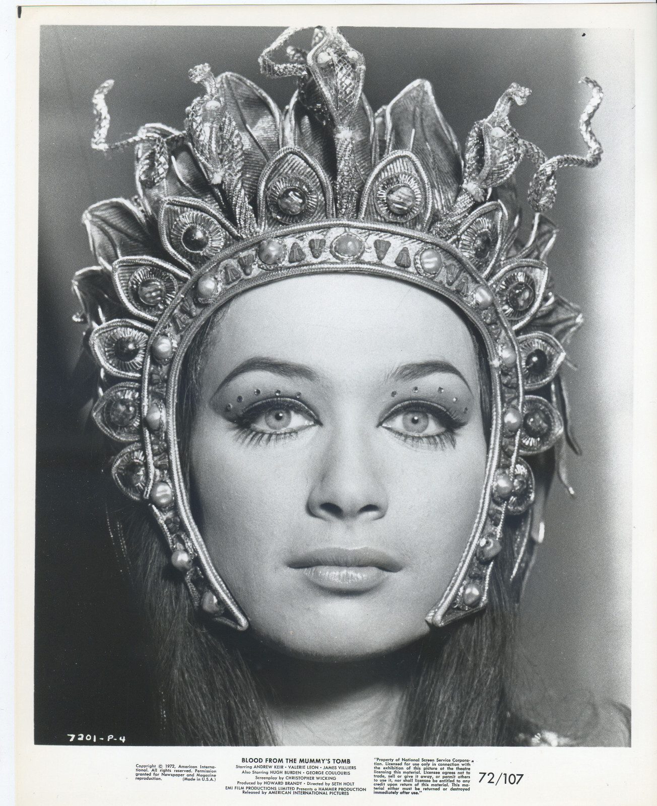 BLOOD FROM THE MUMMY’S TOMB original 1972 HAMMER lobbye photo Sexy VALERIE LEON