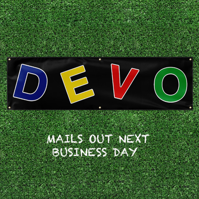DEVO BANNER FLAG APPROX. 2FT X 7FT (24X81 INCHES)