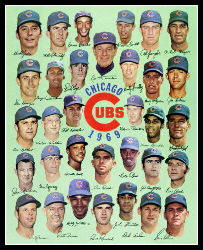 1969 Chicago Cubs Team Poster 8×10 Picture Celebrity Print