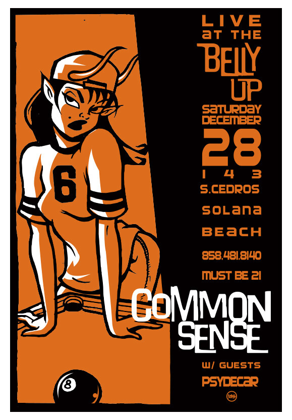 Scrojo Common Sense Psydecar 2002 Poster Belly Up Tavern CommonSense_0212