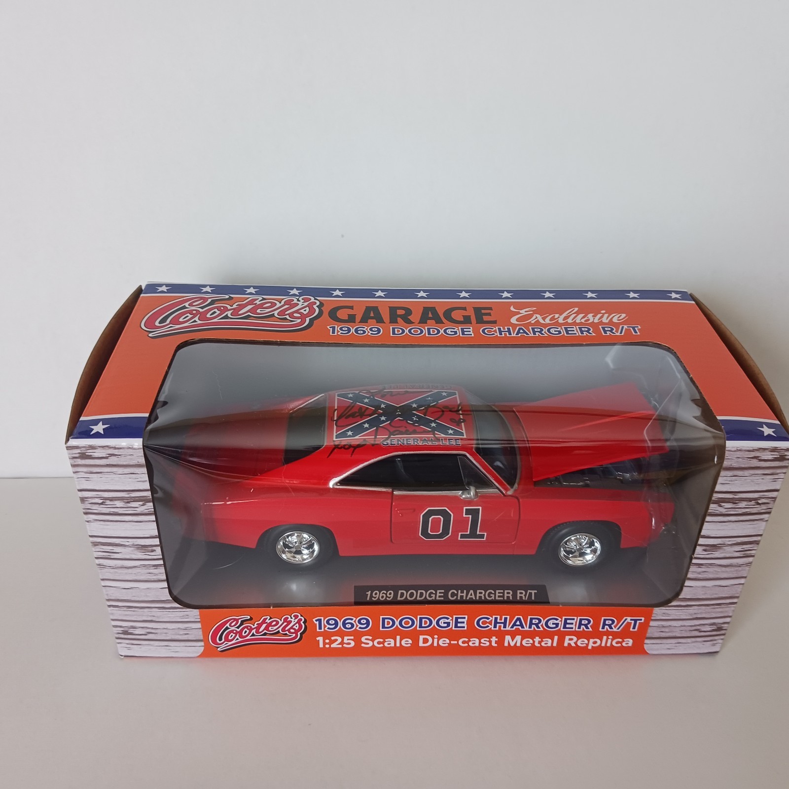 Catherine Bach signed Dukes of Hazzard Ben Jones Cooters Garage Diecast Car