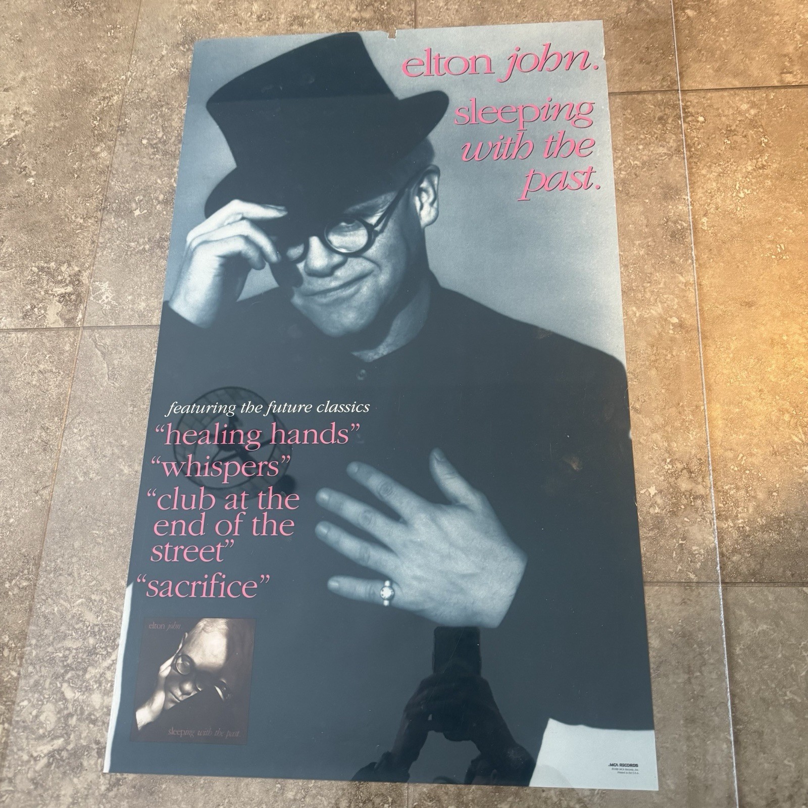 Elton John Sleeping With The Past 1989 MCA Promo Poster 18×30