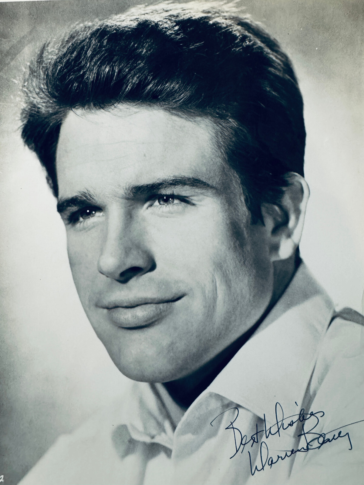 Warren Beatty Signed 8×10•B&W Vintage W/COA & Global Authentics Digital PASS