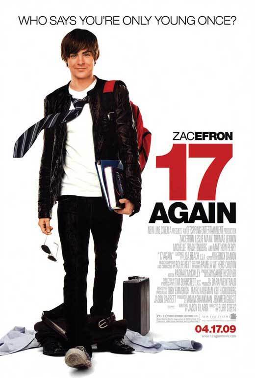 17 AGAIN Movie POSTER 27×40 Zac Efron Leslie Mann Thomas Lennon Matthew Perry
