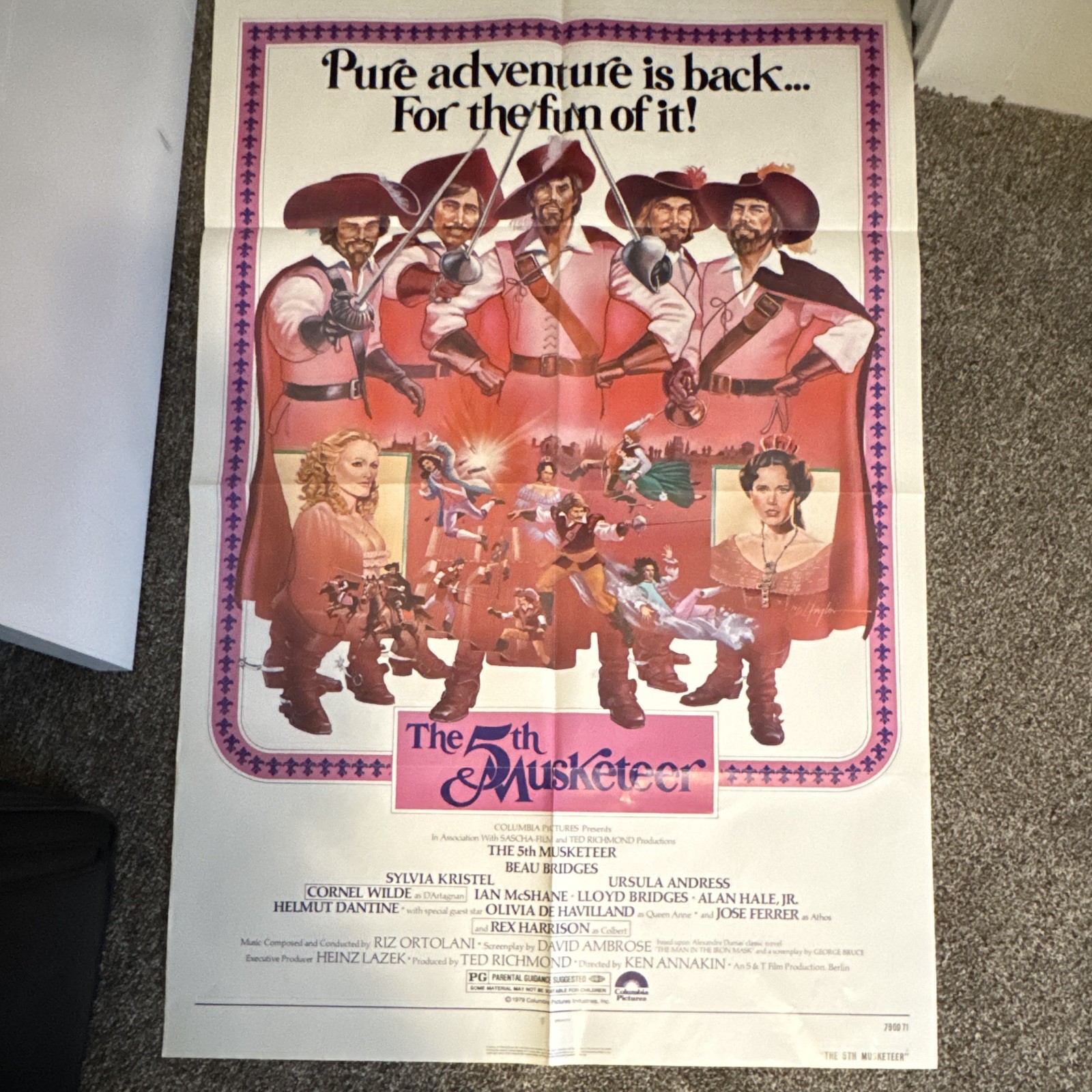 The 5th Musketeer Original US One Sheet Movie Poster 27 x 41 in