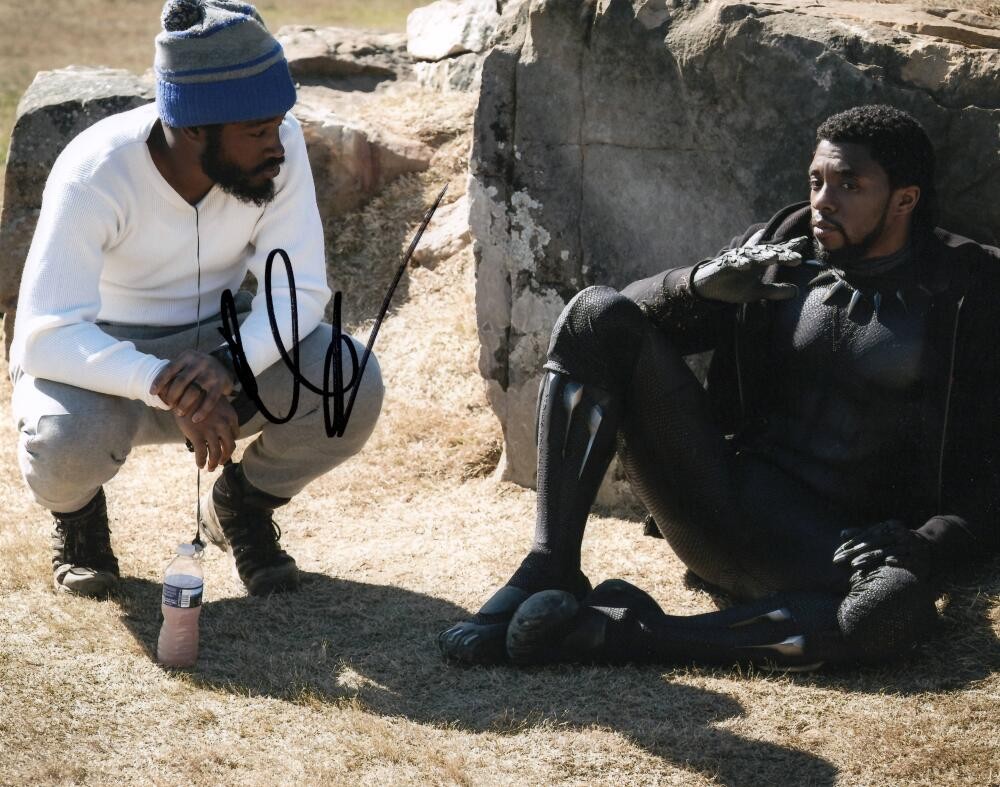 Ryan Coogler Signed Autograph 8×10 Photo – Director with Chadwick Boseman
