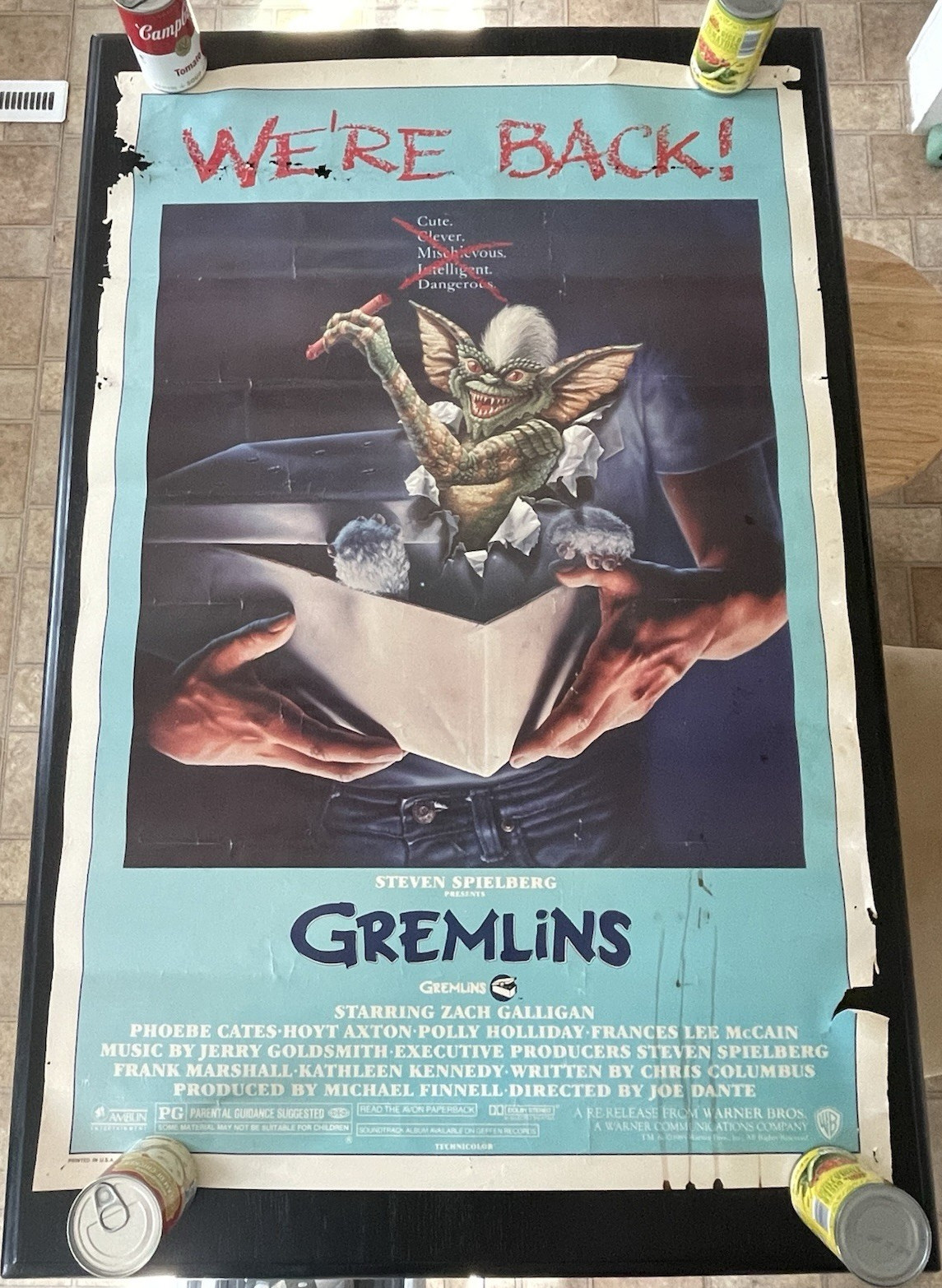 Gremlins Original Theatrical Re-Release Poster 41×27 Spielberg We’re Back ROLLED